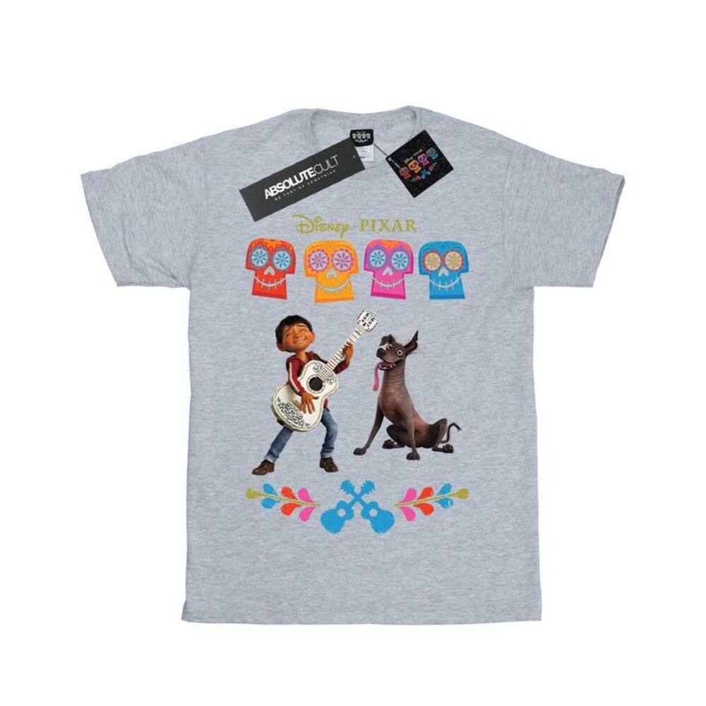 Coco Girls Miguel Logo Cotton T-Shirt / Sports Grey